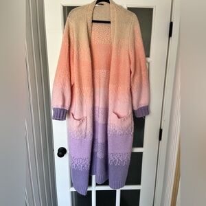 Gradient Pink and Purple Cardigan (Torrid)
